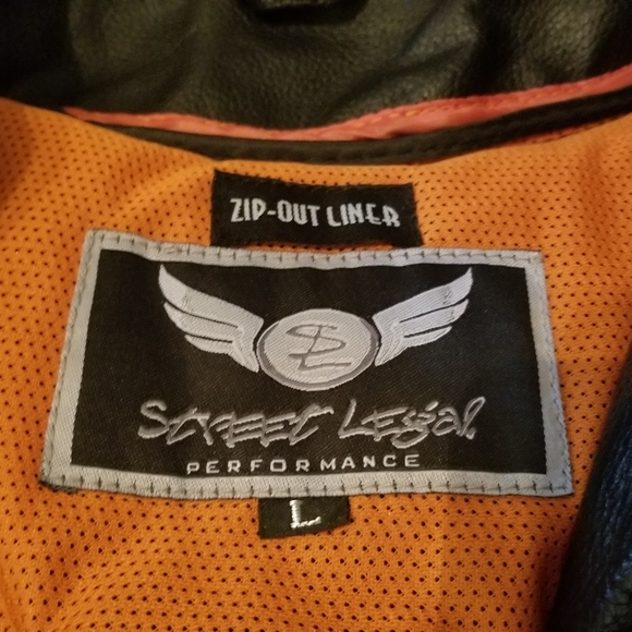 Street Legal Performance Women's Leather Black Motorcycle Jacket Size Large L - Picture 4 of 12